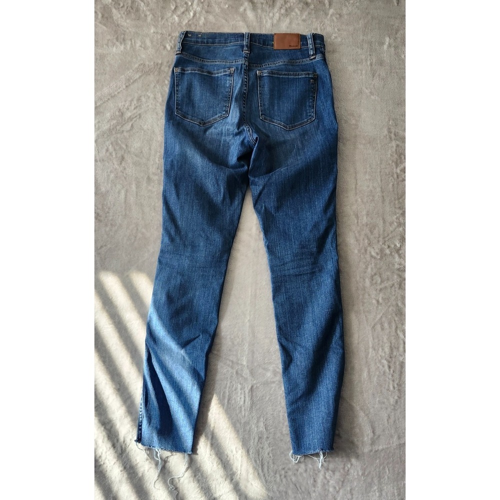 Madewell Jeans Womens 26 Blue 10" High Rise Skinny‎ Raw Hem Medium Wash  Stretch - Picture 9 of 12
